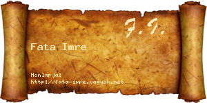 Fata Imre névjegykártya